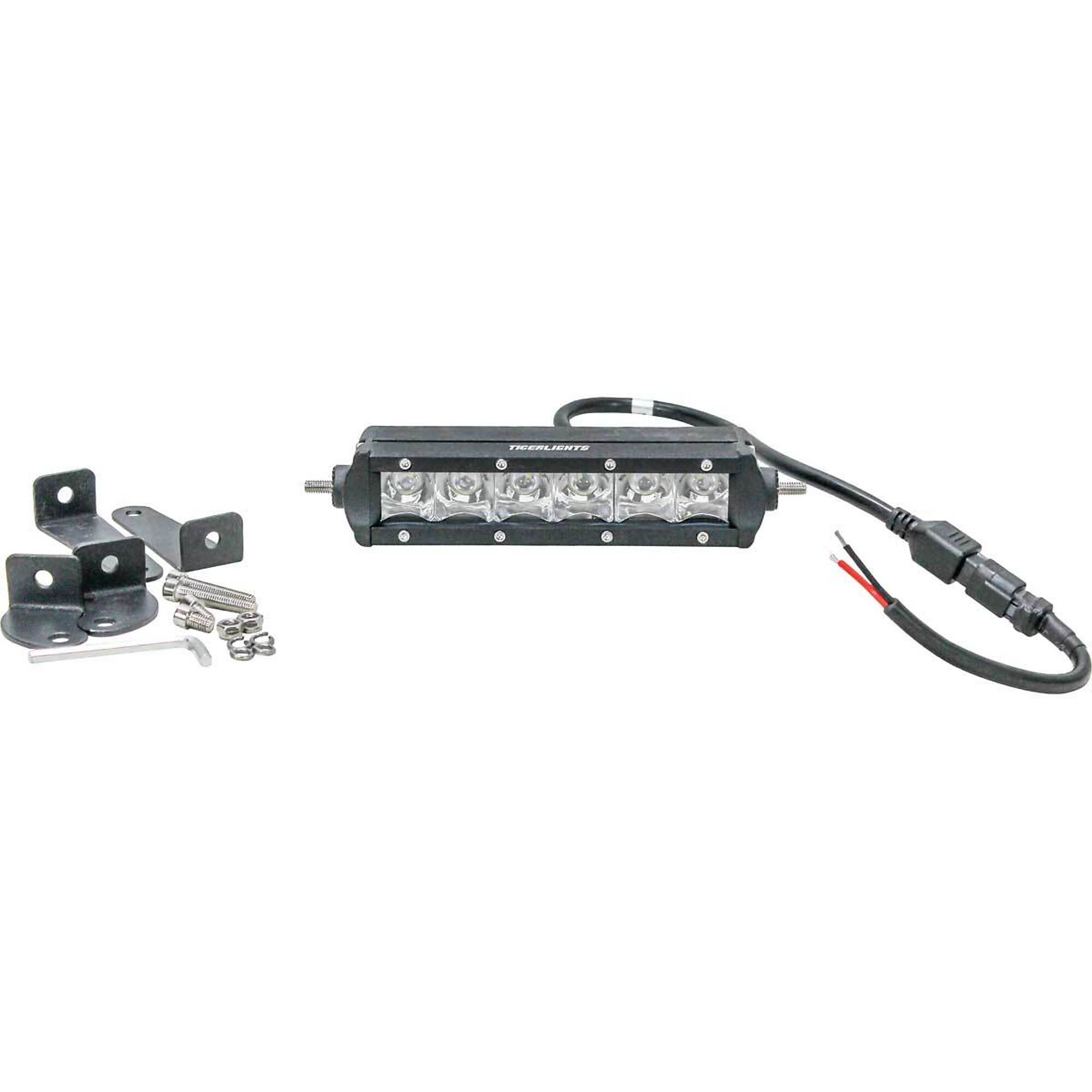 Tiger Lights Single Row LED Light Bar - 6in., 30 Watts, 3,400 Lumens, Clear Lens, Model# TL6SRC